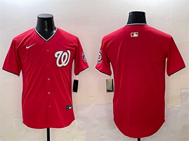 Men%27s Washington Nationals Blank Red Limited Stitched Jersey->washington nationals->MLB Jersey